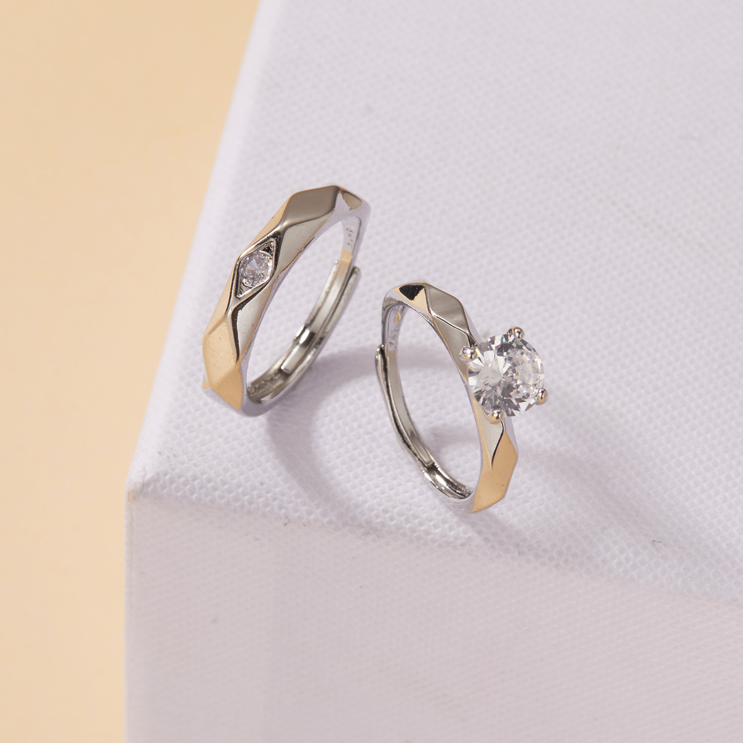 Elegant Classic Style Heart Shape Copper Zircon Open Rings In Bulk display picture 21