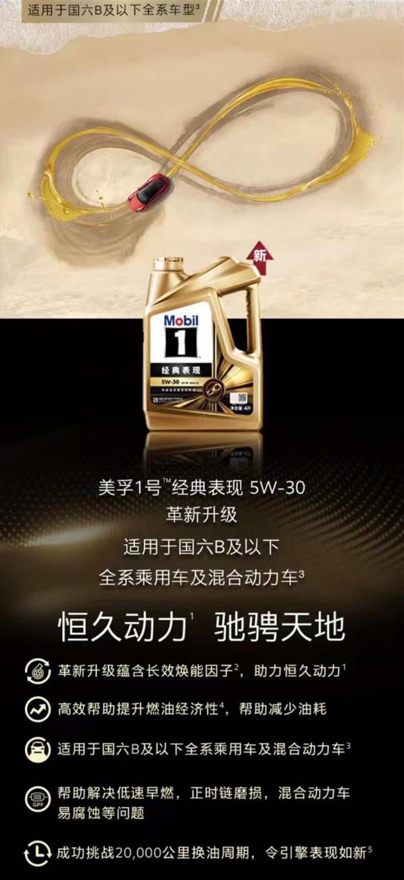 5W30 Fully Synthetic Engine Oil, Mobil 1 Lubricant, Sp Grade, All-Season Use