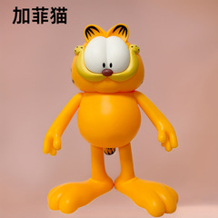 Garfield Cat Hand Puppet Creative Cartoon Orange Cat Fat Cat Funny Figurine Toy Desk Decor Ornament Pinball Machine Doll