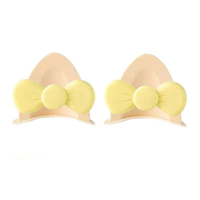 Dəbilqə (Kaska) aksesuarları, Bows - cat-eared-butterfly-khaki-yellow