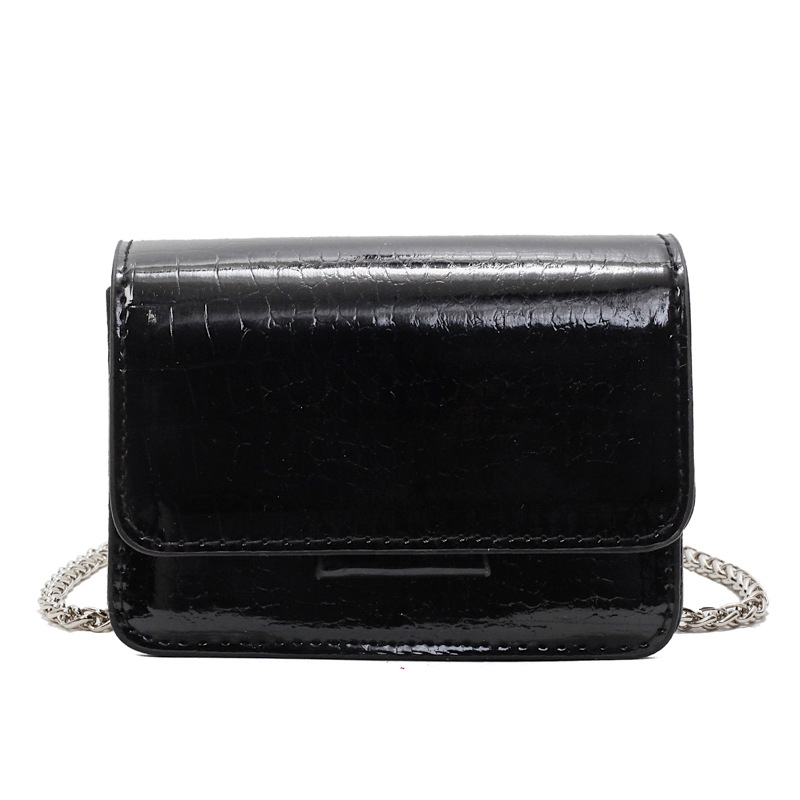 Trendy Niche Design 2025 Summer New Fashion Simple Small Square Bag Trendy Crocodile Pattern Shiny Shoulder Bag