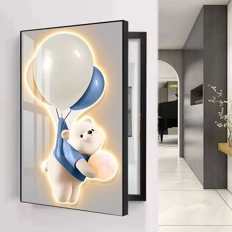 Vertical Punch-Free Electric Meter Box Decorative Painting Modern Simple Blocking Distribution Box Main Switch Box European Style Hanging Painting