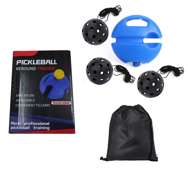 Blue base + 3 balls with string [black] [draw pocket + color box]