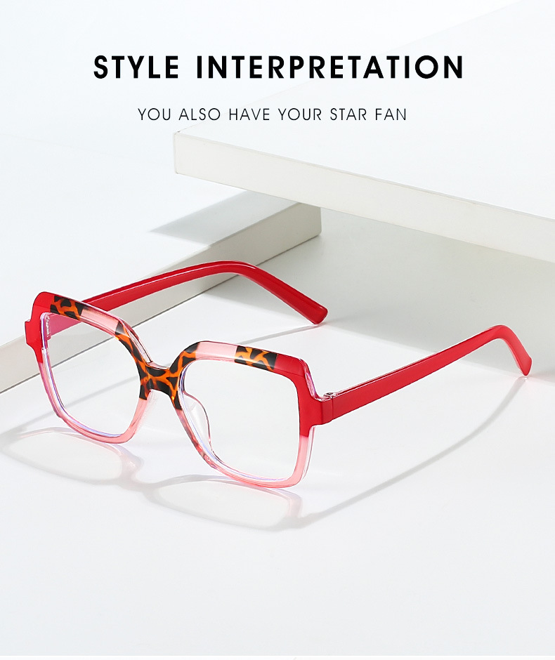 46g Weight Full Frame Glasses Structure Glasses Classification Ac Lens Material Square Glasses Style Daily Occasion Color Block, Leopard Pattern All Seasons Season Unisex Gender Simple Style Style Simple Style Color Block Leopard Ac Square Full Frame Optical Glasses 6