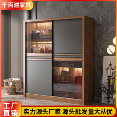 障子たんす家庭用寝室現代シンプル北欧小戸型全体ガラス移動スライドドア大たんす卸売り