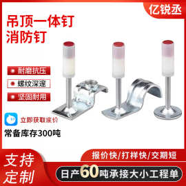 吊顶一体钉消防钉消音轻钢木龙骨板集成装修吊顶炮钉管卡一体钉