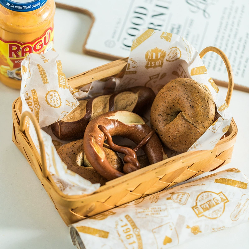 Восковая бумага YONGHENG, печатные маслостойкие пищевые упаковочные листы, 25×21,5 см