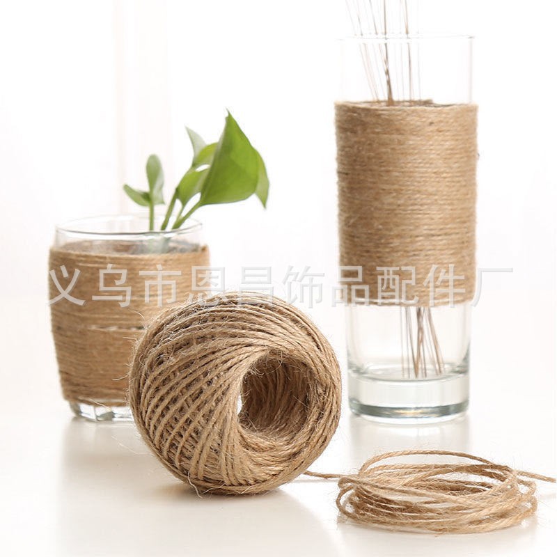 厂家批发圆麻绳 手工DIY装饰麻绳球礼物包装捆绑黄麻绳子吊牌