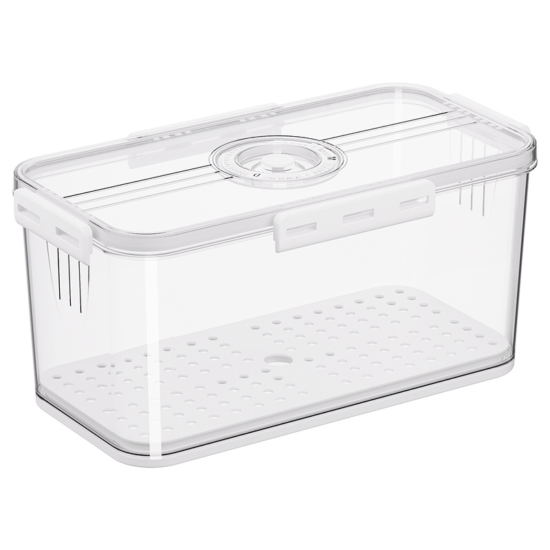 Refrigerador caja de almacenamiento plástico cocina organizador sincronización congelado PET sellado blanco transparente verduras y frutas