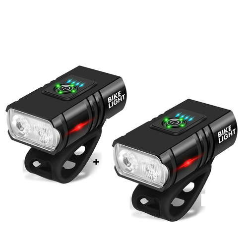 Bicycle light aluminum alloy T6 charged power display high brightness near and high beam bicycle charging headlight mountain bike warning light