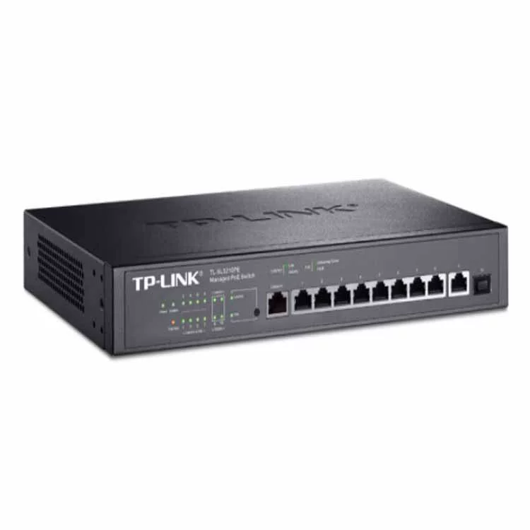 Пу Лян TP-Link TL-SL3210PE 10 портов двухуровневый управляемый POE коммутатор 8-входных 100 мегабит 2 гигабит гигабит гигабит
