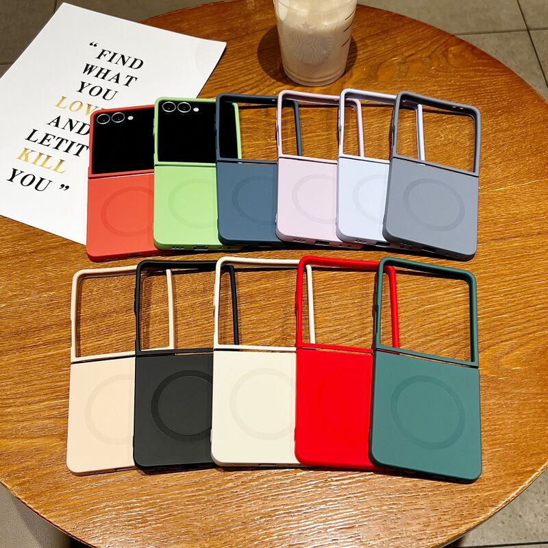 Suitable for Samsung Z Flip 30% off Stacked Screen Mobile Phone Case Liquid Magnetic Zflip6 All-Inclusive Anti-Fall and Shock-Absorbing Mobile Phone Case