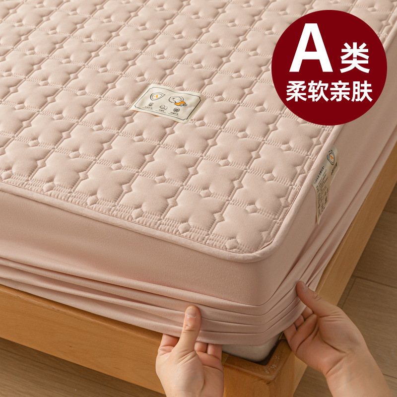 Sombrilla de cama impermeable con aislamiento de orina engrosada de una sola pieza, funda protectora de colchón Simmons, funda de cama todo incluido 2024 nuevas estaciones universales