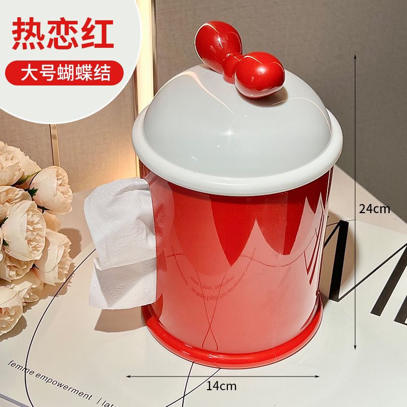 リボン付きのかわいいペーパータオル収納ボックスの装飾品、ホームリビングルーム用の高級ロールペーパーボックス、高価値のナプキンペーパーボックス|undefined