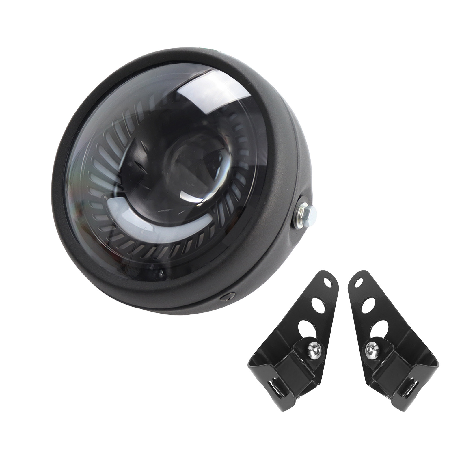Motorcycle Swirl-Shaped 6.5inch Led Headlight Harley Led Headlight Retro Headlight Metal Led Headlight