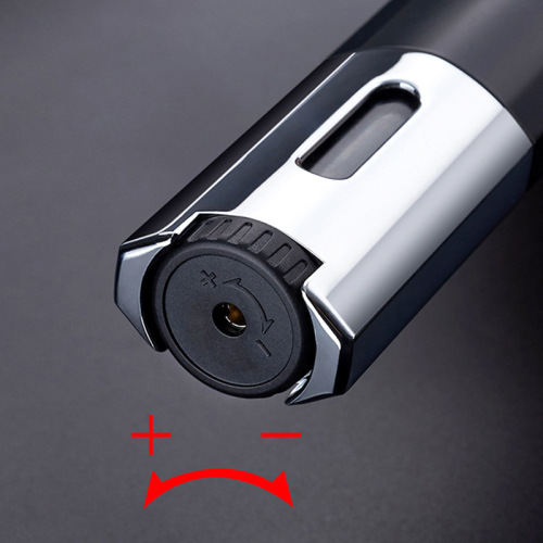 Simple and Elegant Home Use Pen Style Flame Gun Transparent Gas Tank Adjust Gas Straight Spray Windproof Lighter Creative Cross-border Premium 856