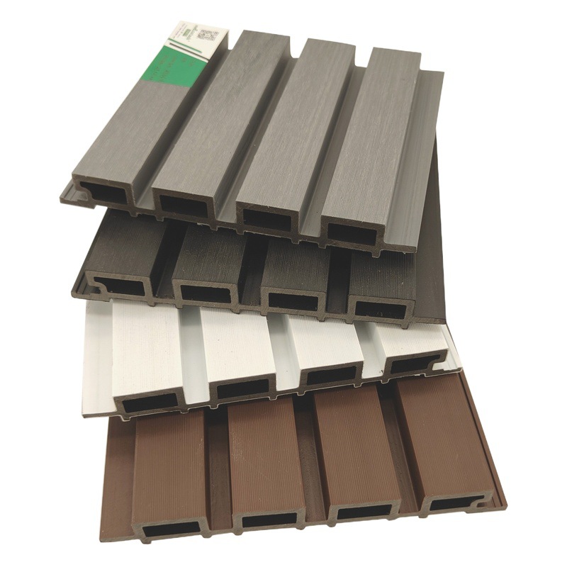 Tablero de madera-plástico co-extruido de segunda generación Tablero DE LA Gran Muralla 219*26 tablero de rejilla cóncavo convexo decoración del hogar tablero de pared interior al aire libre anticorrosión Madera