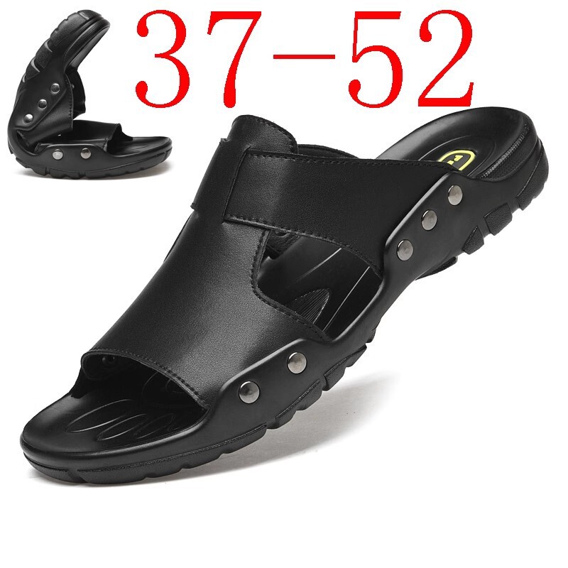Cross-Border Extra Large Size Slippers for Men Summer Plus Size Sandals 47 Plus Fat 48 Plus Width 49 Slippers 50 Trendy 51 Genuine Leather 52