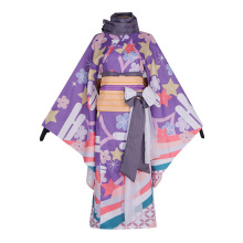 魔法少女小圆cos服晓美焰黑长直印花和服鹿目圆cosplay万圣节服装