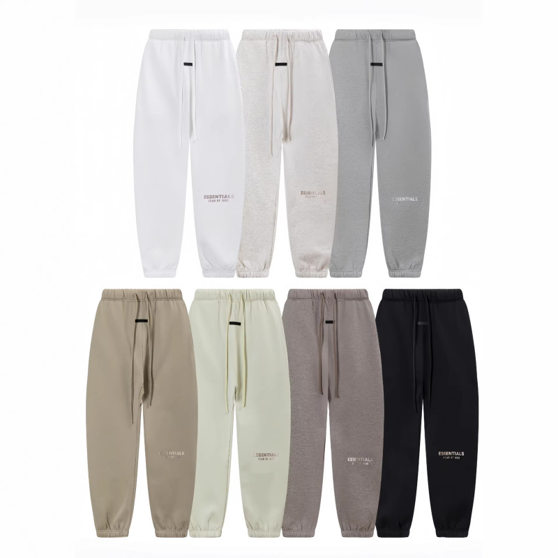 Top Brand Essentials Hhh American-Style Trendy Brand Unisex Loose-Fitting Fleece-Lined Gold-Stamped Casual Sports Jogger Sweatpants Cotton