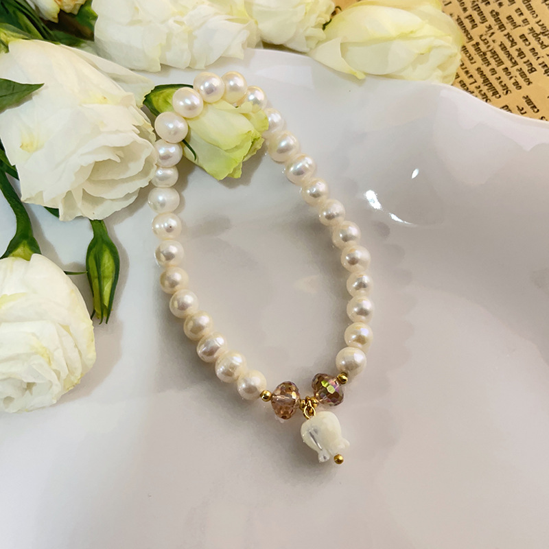 Original Design Flower Pearl Plating Bracelets 1 Piece