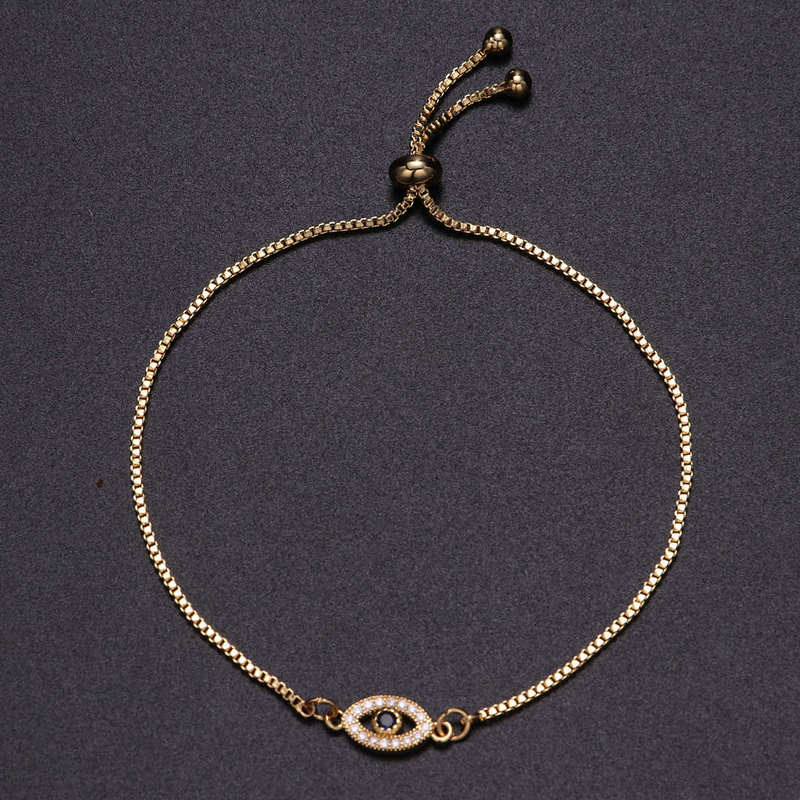 European and American Cross-Border New Blue-Eyed Evil Eye Bracelet Creative Devil's Eye Eye Pull-Out Bracelet Ready for Sale