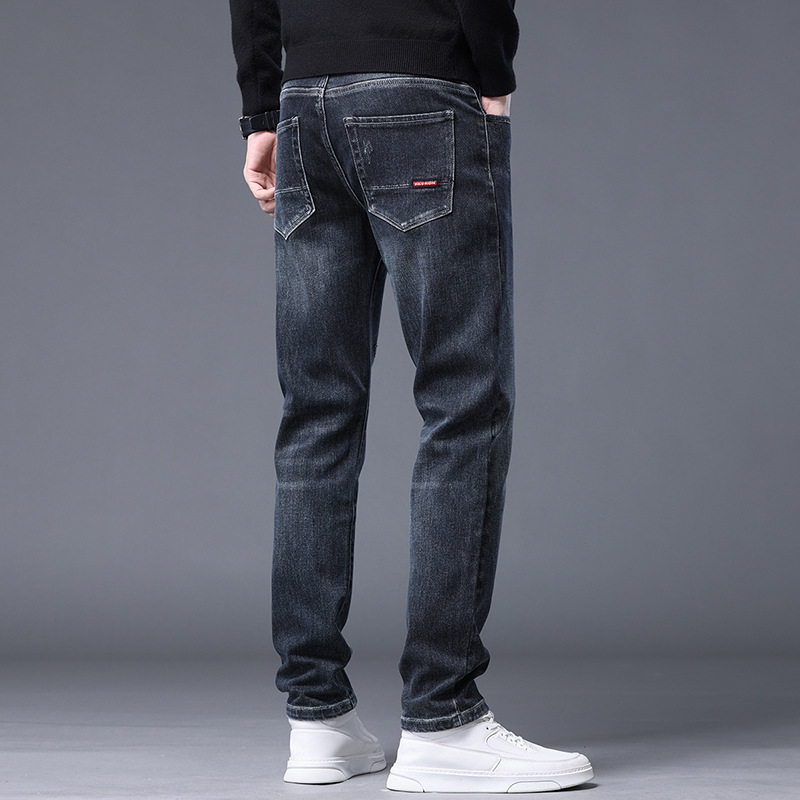 Contador de calidad casual jeans hombres moda simple juventud pantalones Nuevo estiramiento cómodo rectos