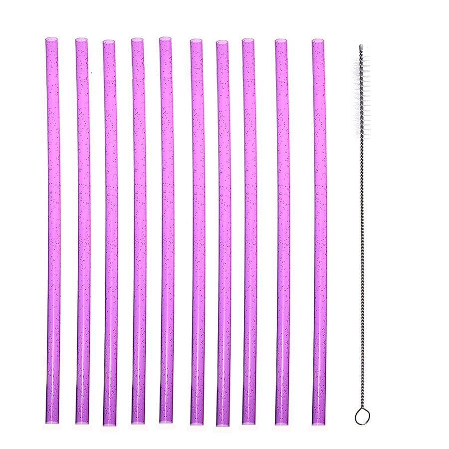 Tubo recto en polvo de plata 31.5CM púrpura