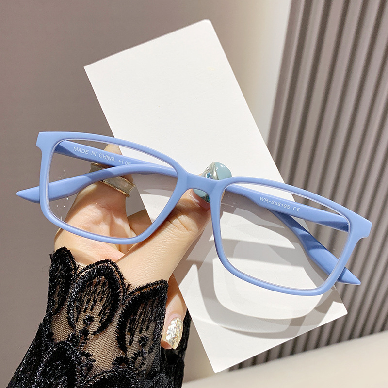 Gafas de lectura coloridas a prueba de luz azul, portátiles, ultraligeros, de moda, personalidad femenina transfronteriza, montura de gafas, gafas de lectura para ancianos