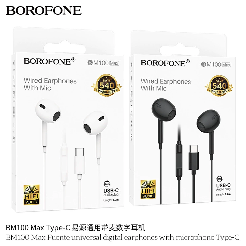 Универсальные наушники BOROFONE, музыкальные вкладыши, 3,5 мм