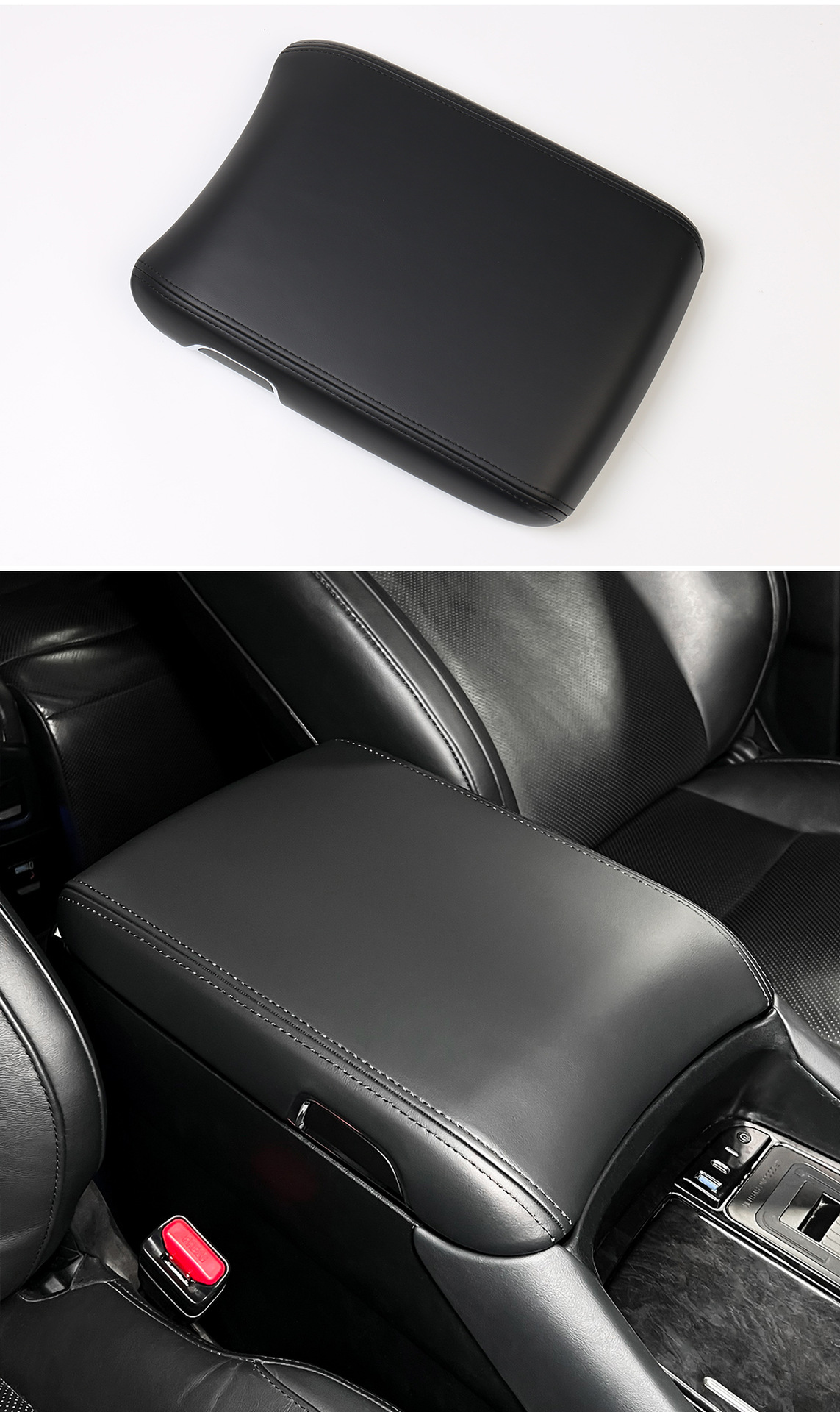 Original factory armrest box cover for Alphard models from 2015-2022, also suitable as a replacement for the 30 series Vellfire armrest box cover