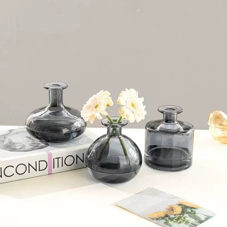 Креативная стеклянная ваза, элитная нишевая цветочная композиция, домашний рабочий стол, простое украшение комнаты, свежесть спальни