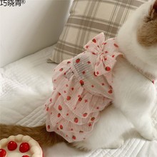 猫咪衣服夏天宠物狗狗夏季薄款防毛幼猫布偶可爱风裙子英短巧