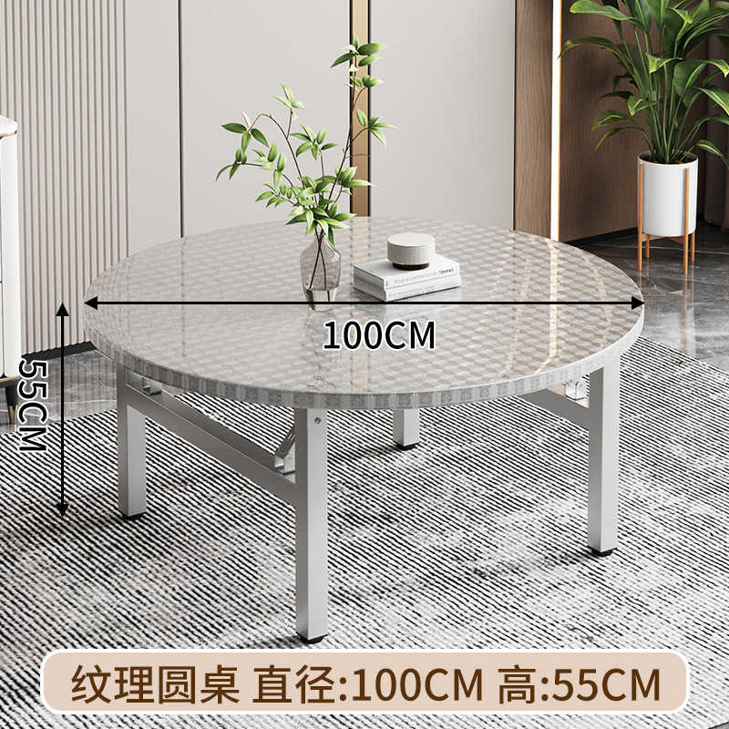 Mesa de comedor de acero inoxidable Mesa Redonda plegable mesa de comedor mesa de camping al aire libre pequeña mesa cuadrada Mesa Redonda mesa de comedor