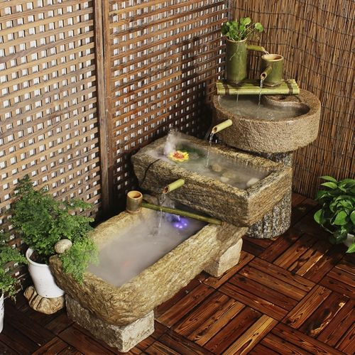 老石槽水池洗手盆长石槽家用拖布池养鱼石盆马槽庭院创意水池摆件