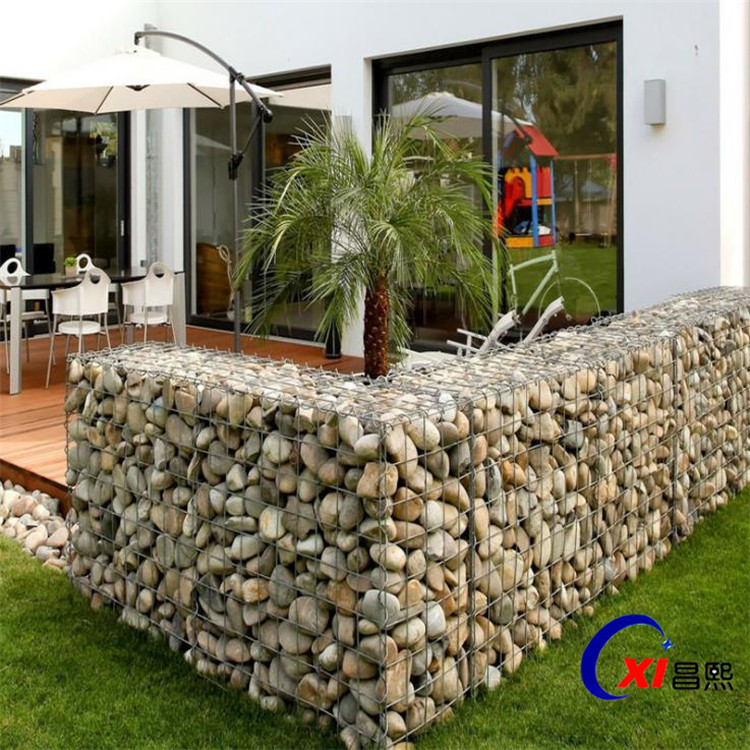 厂家供应钢筋焊接生态园林钢丝石笼网镀锌电焊装石头铁笼网箱挡墙