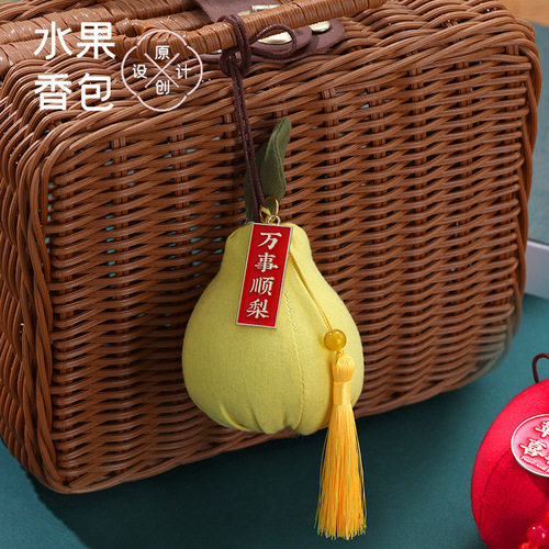 Dragon Boat Festival fruit sachet sachet handmade Chinese persimmon persimmon Ruyi mugwort mosquito repellent gift car pendant