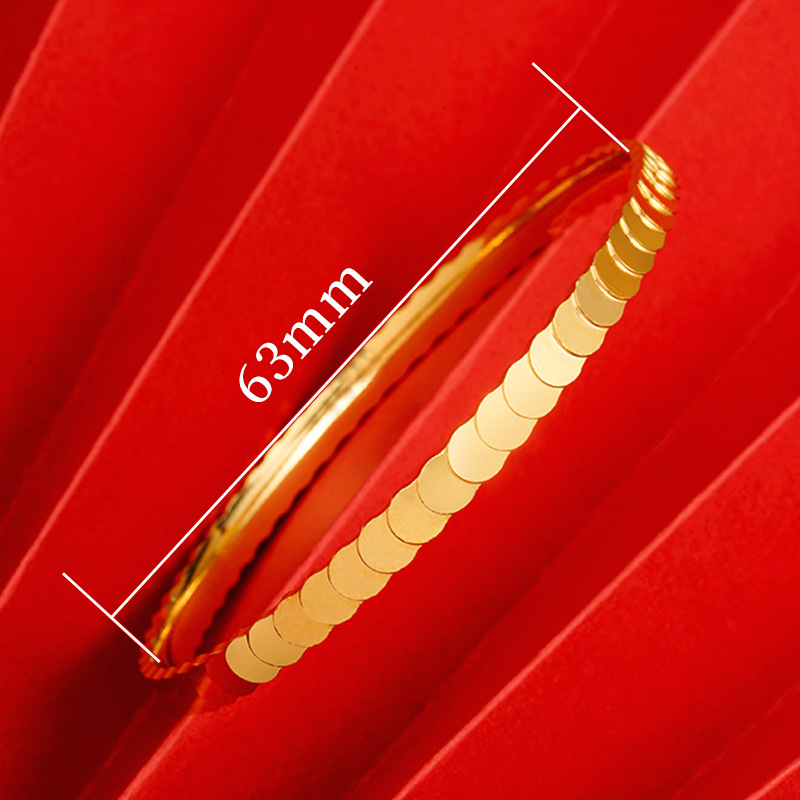 Pulsera de panal de oro arena antiguo patrimonio cerrado pulsera femenina chapado en oro vivo caliente estilo chino suministro de joyas al por mayor