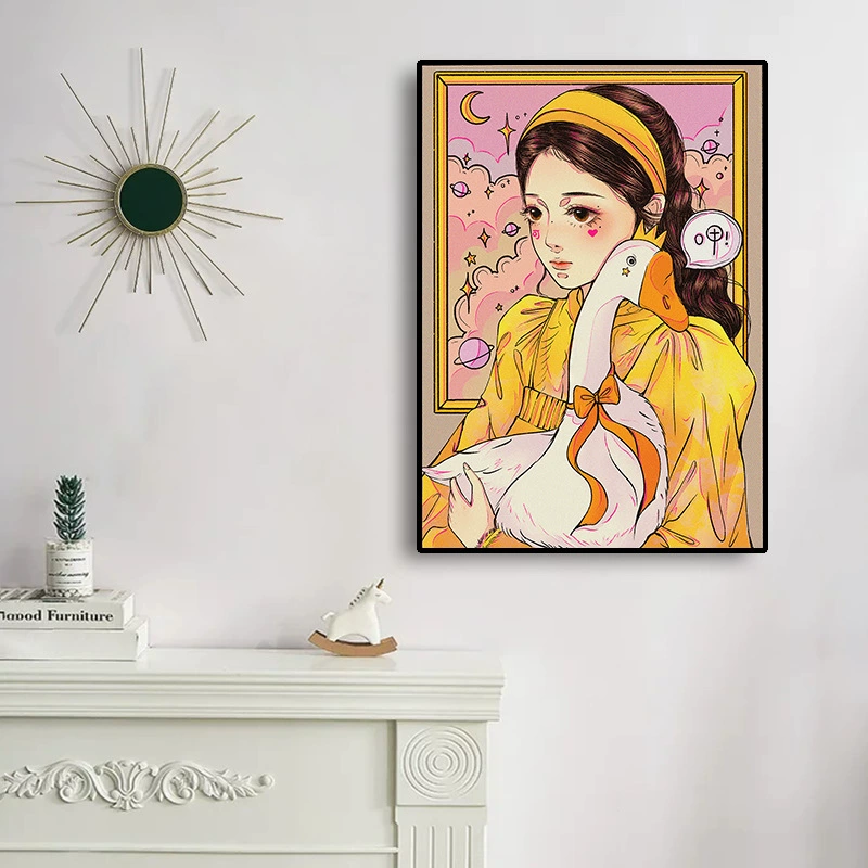 Диамантенная живопись кристаллическая фарфоровая мультяшная девочка handmade алмазная живопись 5D мозаика декоративная картина новая модель