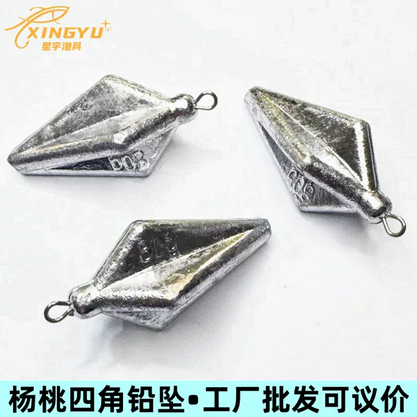 Ringed Carambola Four-Corner Lead Pendant, Full Weight Carambola Lead Pendant, Various Weight Fishing Gear Accessories, Fishing Accessories, Lead Pendant