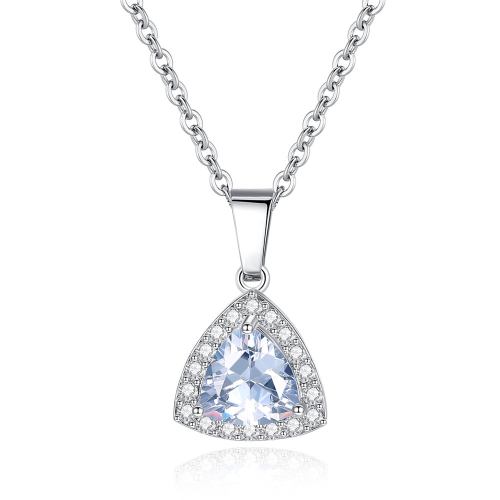 Collier Triangle Simple Micro-incrusté De Zircon display picture 1