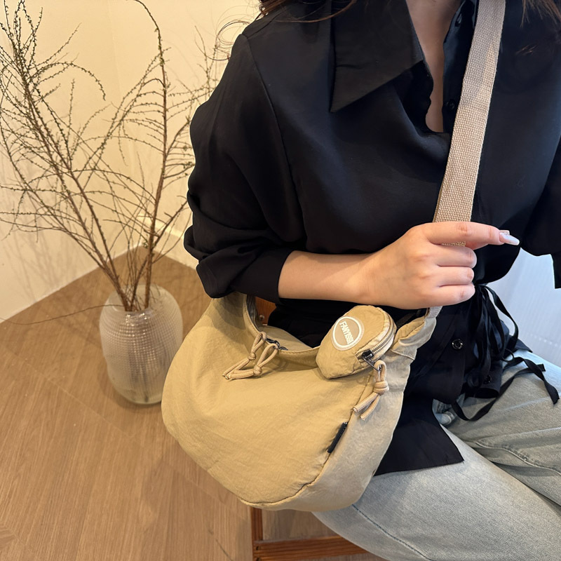 清新文艺校园风日系饺子包帆布包新款包包女包通勤单肩包女斜挎包|undefined