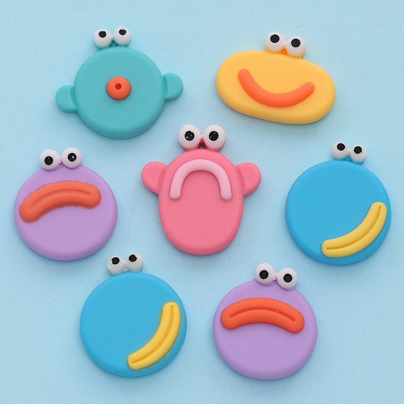 Funny Expression sausage Frog diy Cream gel Big head Jewelry Stationery Hairpin Digital Patch resin parts