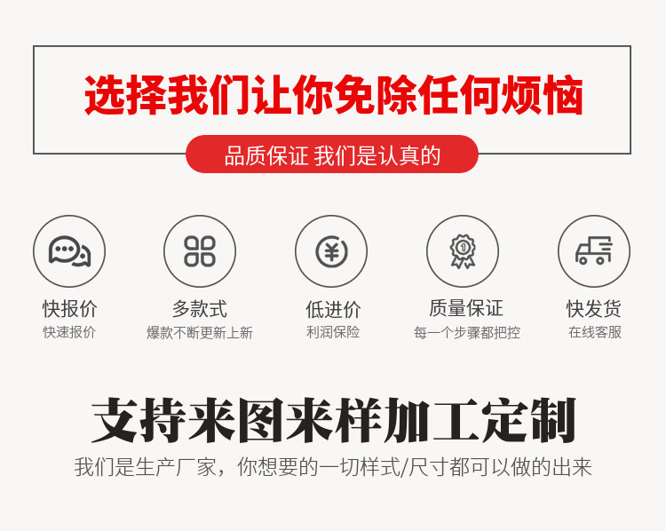 详情页支持来图来样加工定制