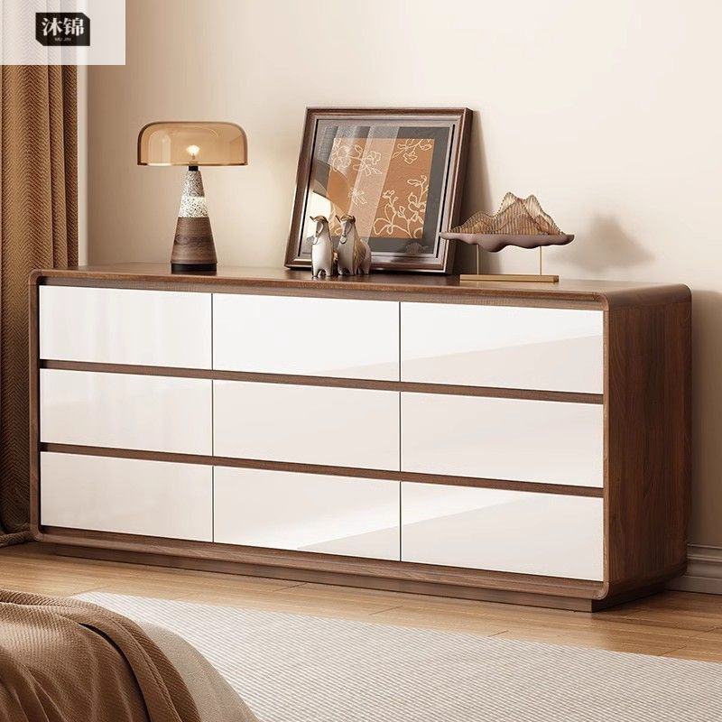 New Chinese Style Solid Wood Dressing Table, Makeup Table, Integrated Living Room Storage Locker, Office Desk, Bedroom Bedside Cupboard