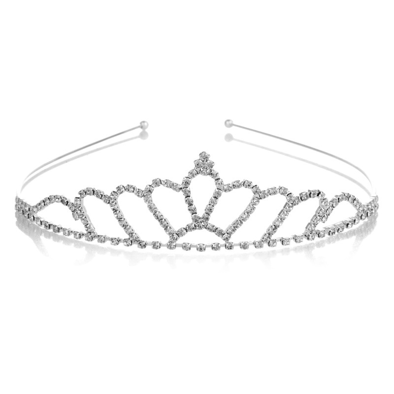 Estilo coreano de moda nueva exquisita princesa corona los niños galvanizados rhinestone diadema accesorios pelo fabricante