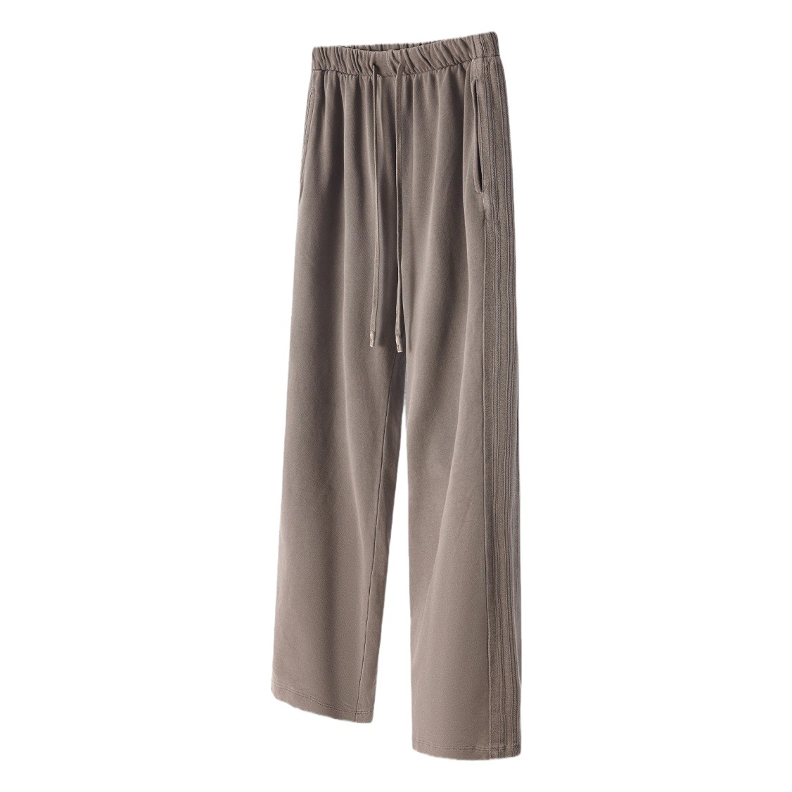 BE Men's Wear 2025 Spring and Autumn Heavy 450G Pantalones juveniles lavados Pantalones deportivos rectos sueltos de la marca de moda americana