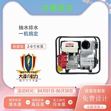 大泽动力 3 寸汽油抽水机 电启动大流量灌溉排涝强自吸水泵手提式