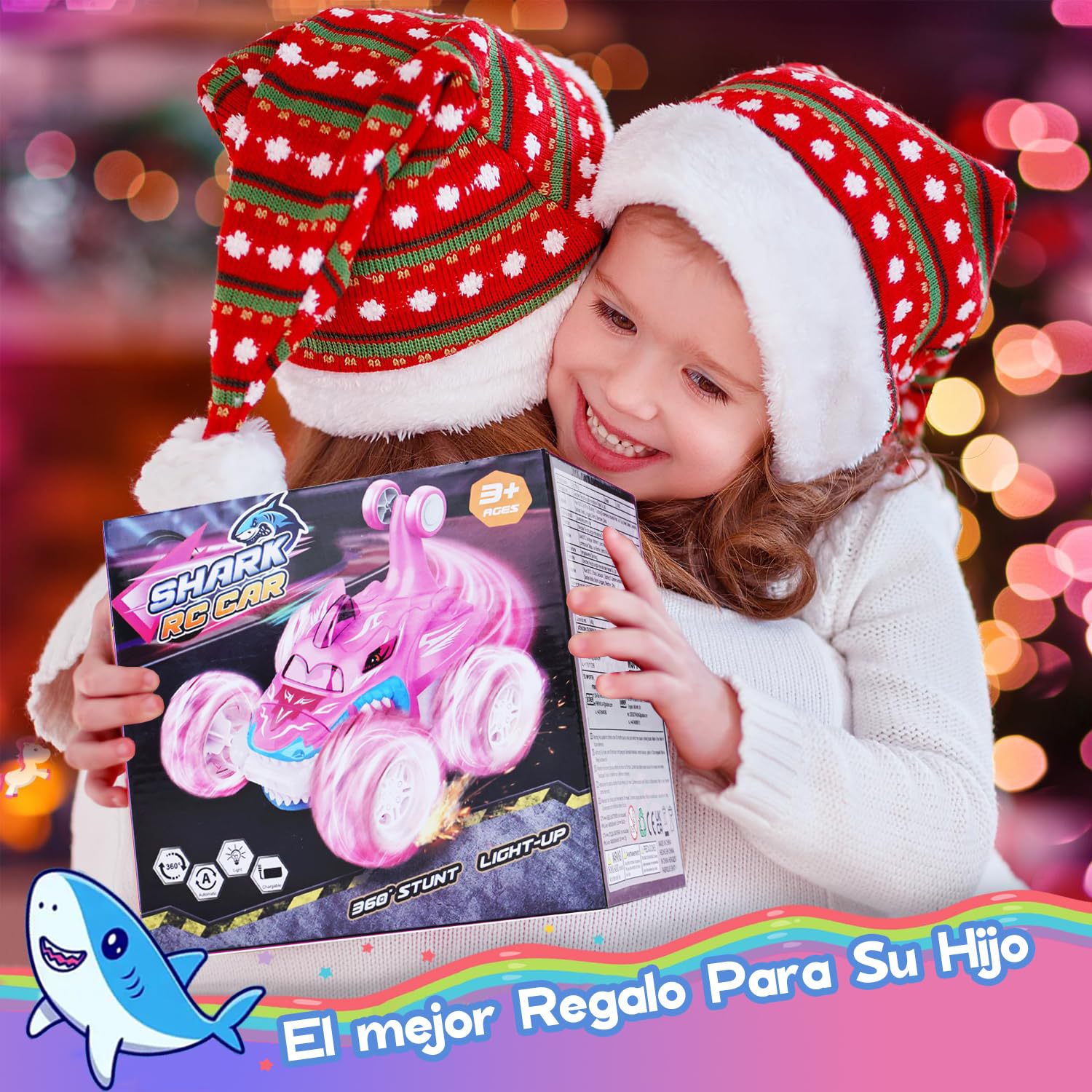 Amazon explosivo coche de acrobacias eléctricas para niños control remoto cruzado con luces cool coche de juguetes para niños y niñas