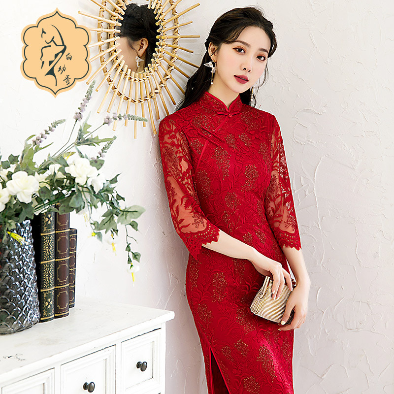lady style retro dress SemenCoicis - Vintage Floral Embroidered Pleated White Dress Retro Girl Style main image 1